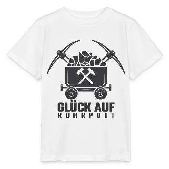 Ruhrpott Luck on Lore Mining Miners - Stanley/Stella MINI CREATOR Kids’ T-Shirt - white - Front - Maike (125cm)