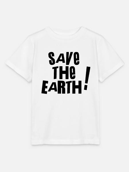 Save the earth - Stanley/Stella Kinder T-Shirt MINI CREATOR - Weiß