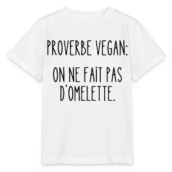 proverbe vegan - T-shirt bio MINI CREATOR Stanley/Stella Enfant - blanc - Devant - Maike (125cm)
