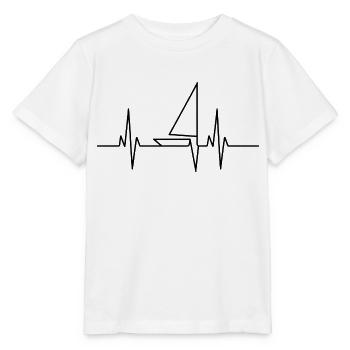 Segelboot Heartbeat Segelboot - Stanley/Stella Kinder T-Shirt MINI CREATOR  - Weiß - Vorne - Maike (125cm)