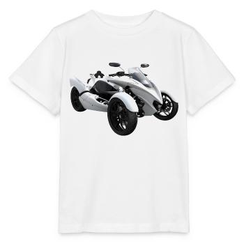 Tricycle blanc froid - T-shirt bio MINI CREATOR Stanley/Stella Enfant - blanc - Devant - Maike (125cm)