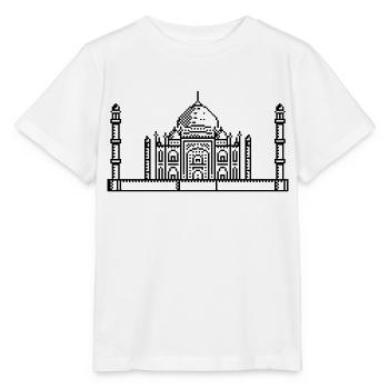 1 bit Pixel Taj Mahal - T-shirt bio MINI CREATOR Stanley/Stella Enfant - blanc - Devant - Maike (125cm)