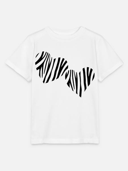 Zwei Zebraherzen - Stanley/Stella Kinder T-Shirt MINI CREATOR  - Weiß