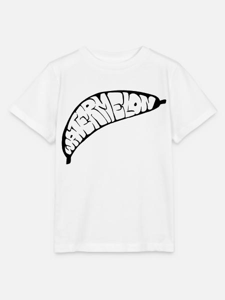 Bananen-Wassermelonen-Graff (Schablone) - Stanley/Stella Kinder T-Shirt MINI CREATOR - Weiß