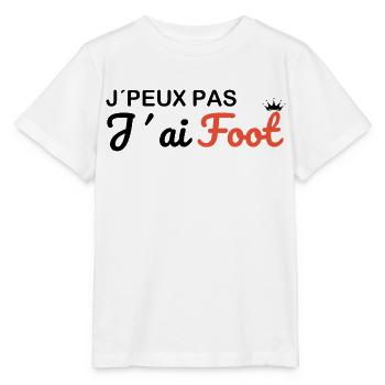 Ich kann nicht ich, habe Fußball Geschenk Humor Frankreich Euro - Stanley/Stella Kinder T-Shirt MINI CREATOR  - Weiß - Vorne - Maike (125cm)