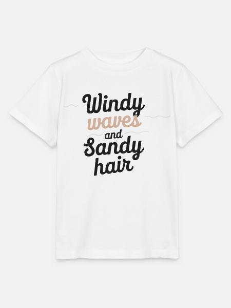 windy waves - Stanley/Stella Kinder T-Shirt MINI CREATOR  - Weiß