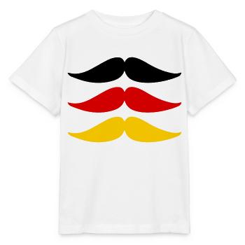 Moustaches for Germany - Stanley/Stella MINI CREATOR Kids’ T-Shirt - white - Front - Maike (125cm)
