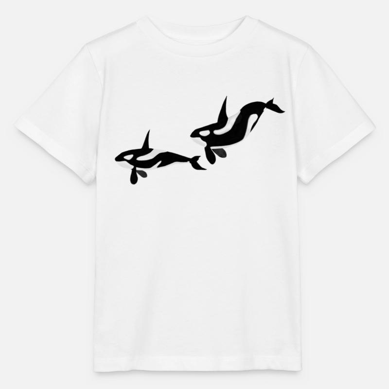 Orcas - Stanley/Stella MINI CREATOR Kids’ T-Shirt - white