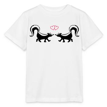 Amour Skunk - T-shirt bio MINI CREATOR Stanley/Stella Enfant - blanc - Devant - Maike (125cm)