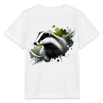 Colorful Watercolor Shaving Brush - Stanley/Stella MINI CREATOR Kids’ T-Shirt - white - Front - Maike (125cm)