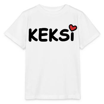 Keksi Nom d’animal de compagnie Coeur - T-shirt bio MINI CREATOR Stanley/Stella Enfant - blanc - Devant - Maike (125cm)