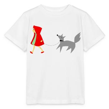 Le Petit Chaperon Rouge et le Loup - T-shirt bio MINI CREATOR Stanley/Stella Enfant - blanc - Devant - Maike (125cm)