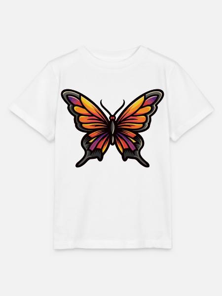 Schmetterling Comic - Stanley/Stella Kinder T-Shirt MINI CREATOR  - Weiß