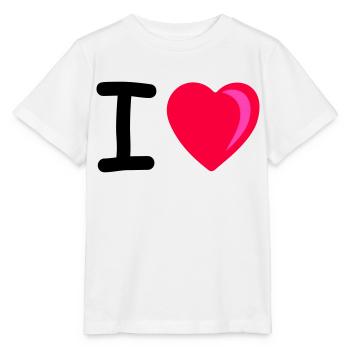 I heart - Stanley/Stella Kinder T-Shirt MINI CREATOR  - Weiß - Vorne - Maike (125cm)