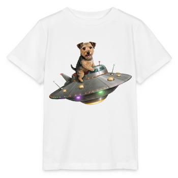 Space Terrier: Reise ins Unbekannte - Stanley/Stella Kinder T-Shirt MINI CREATOR  - Weiß - Vorne - Maike (125cm)