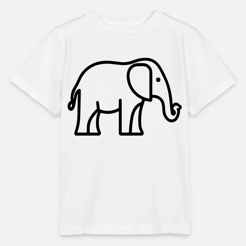 Elefant - Stanley/Stella Kinder T-Shirt MINI CREATOR  - Weiß