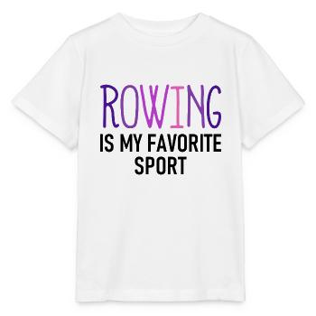 Rowing is my favorite Sport - Rudern - Ruderin - Stanley/Stella Kinder T-Shirt MINI CREATOR  - Weiß - Vorne - Maike (125cm)