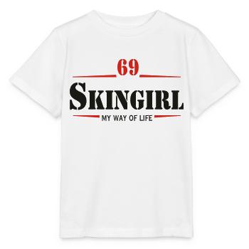 Working Class Skingirl Oi! Antiracist Bootgirl My - T-shirt bio MINI CREATOR Stanley/Stella Enfant - blanc - Devant - Maike (125cm)