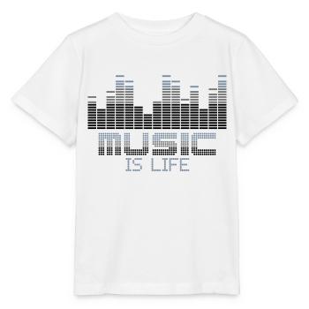 equalizer music is life - T-shirt bio MINI CREATOR Stanley/Stella Enfant - blanc - Devant - Maike (125cm)