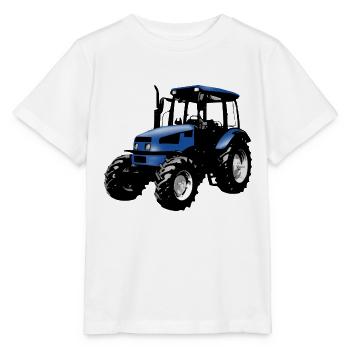 Trecker, Traktor, Schlepper - blau - Stanley/Stella Kinder T-Shirt MINI CREATOR  - Weiß - Vorne - Maike (125cm)
