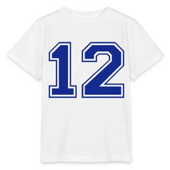 12 - Nummer - Zahl - Stanley/Stella Kinder T-Shirt MINI CREATOR  - Weiß - Vorne - Maike (125cm)