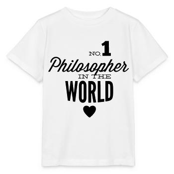 Best philosopher of the world - Stanley/Stella MINI CREATOR Kids’ T-Shirt - white - Front - Maike (125cm)
