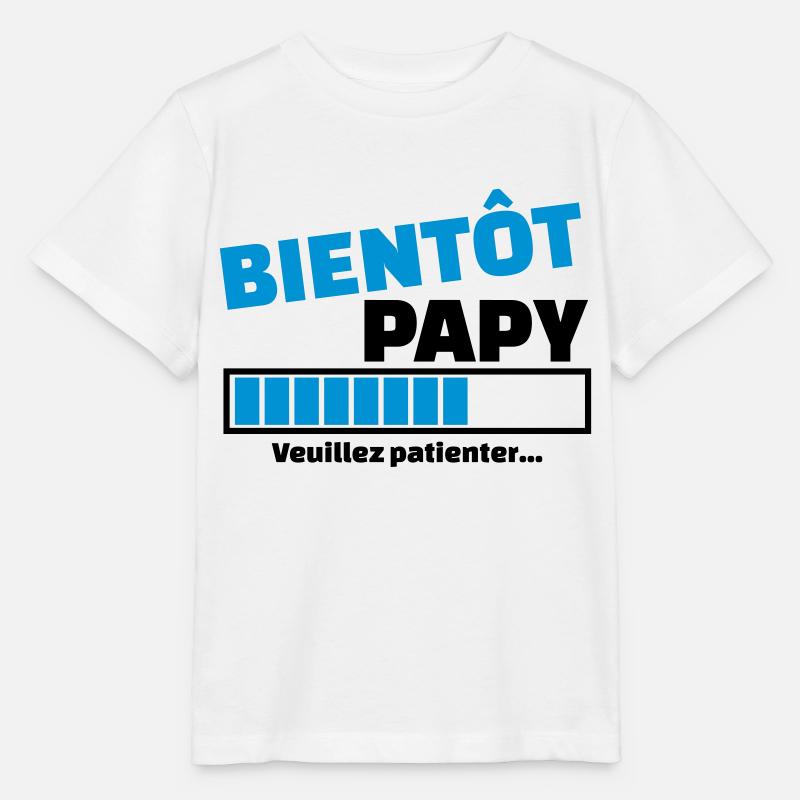 bientôt papy - T-shirt bio MINI CREATOR Stanley/Stella Enfant - blanc