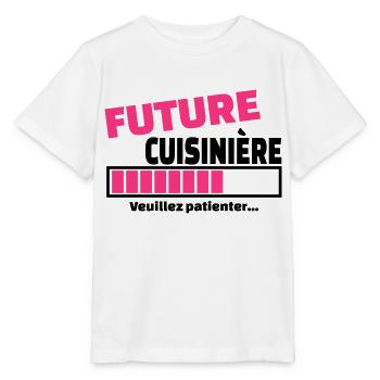 future cuisinière - T-shirt bio MINI CREATOR Stanley/Stella Enfant - blanc - Devant - Maike (125cm)