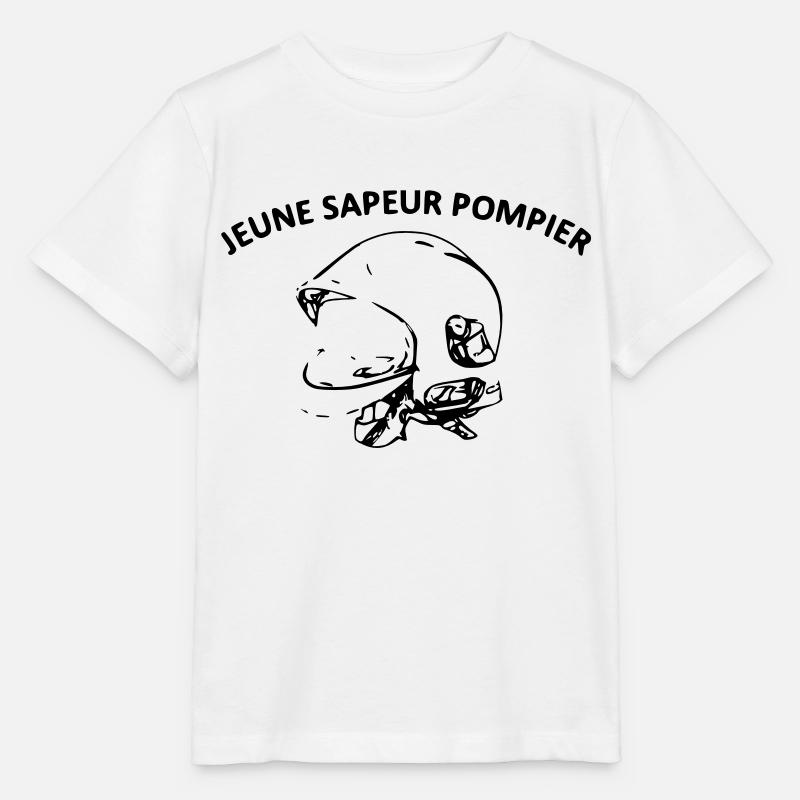 jeune sapeur pompier - T-shirt bio MINI CREATOR Stanley/Stella Enfant - blanc
