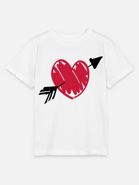 Herz Pfeil - Stanley/Stella Kinder T-Shirt MINI CREATOR - Weiß
