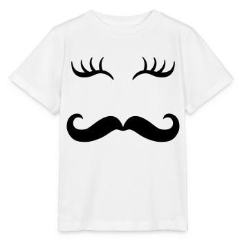 Moustache & Wimpern - Stanley/Stella Kinder T-Shirt MINI CREATOR  - Weiß - Vorne - Maike (125cm)