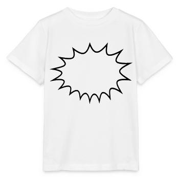 Bulle de dialogue dessin animé bulle contour du cadre - T-shirt bio MINI CREATOR Stanley/Stella Enfant - blanc - Devant - Maike (125cm)
