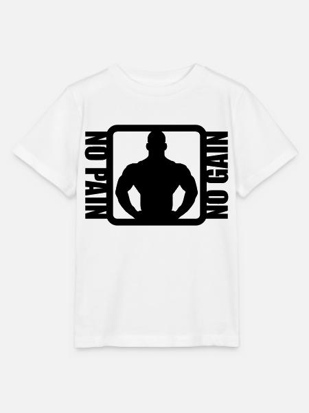 Bodybuilder Logo Design - Stanley/Stella Kinder T-Shirt MINI CREATOR - Weiß