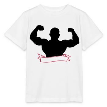 Bodybuilder - T-shirt bio MINI CREATOR Stanley/Stella Enfant - blanc - Devant - Maike (125cm)