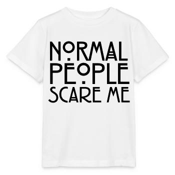 Normal People Scare Me - T-shirt bio MINI CREATOR Stanley/Stella Enfant - blanc - Devant - Maike (125cm)