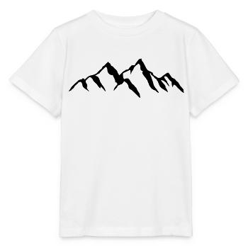 Beautiful mountains with shade for mountaineers hikers - Stanley/Stella MINI CREATOR Kids’ T-Shirt - white - Front - Maike (125cm)