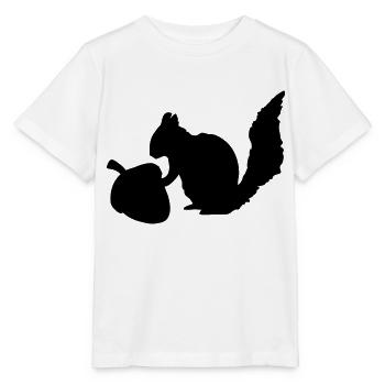 Eichhörnchen Nuss - Stanley/Stella Kinder T-Shirt MINI CREATOR  - Weiß - Vorne - Maike (125cm)