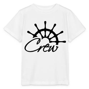 Crew Steuerrad Rang Logo - Stanley/Stella Kinder T-Shirt MINI CREATOR  - Weiß - Vorne - Maike (125cm)