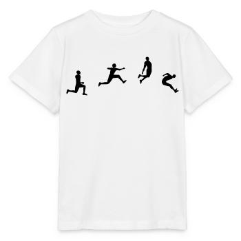 saut en longueur - T-shirt bio MINI CREATOR Stanley/Stella Enfant - blanc - Devant - Maike (125cm)