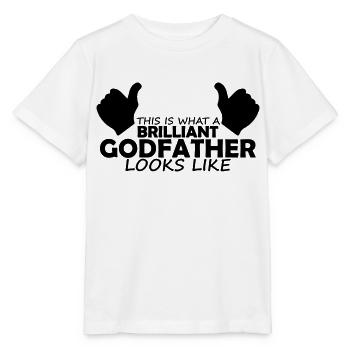 brilliant godfather - Stanley/Stella MINI CREATOR Kids’ T-Shirt - white - Front - Maike (125cm)