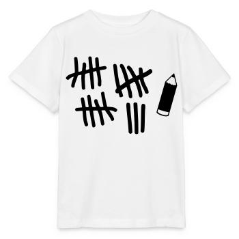 Striche - Stift - Stanley/Stella Kinder T-Shirt MINI CREATOR  - Weiß - Vorne - Maike (125cm)