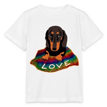 Dachshund love. dachshund - Stanley/Stella MINI CREATOR Kids’ T-Shirt - white - Front - Maike (125cm)