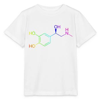 Adrenalin Molekül - Regenbogenfarben - Stanley/Stella Kinder T-Shirt MINI CREATOR  - Weiß - Vorne - Maike (125cm)