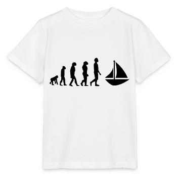 Evolution sailing boat - Stanley/Stella MINI CREATOR Kids’ T-Shirt - white - Front - Maike (125cm)