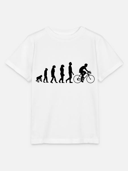Radfahren Evolution - Stanley/Stella Kinder T-Shirt MINI CREATOR  - Weiß