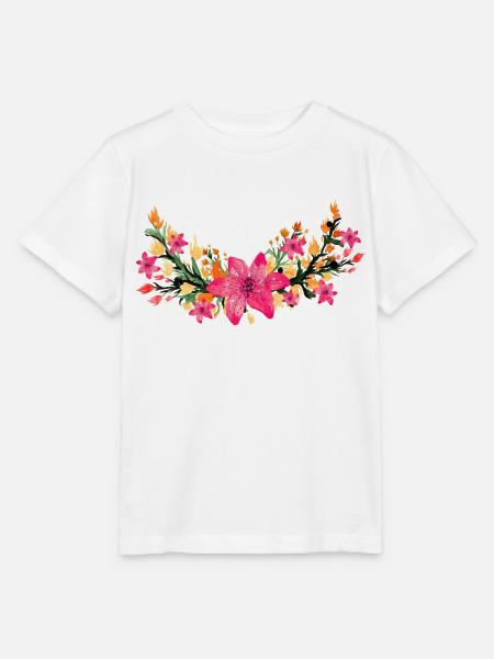 fleur - T-shirt bio MINI CREATOR Stanley/Stella Enfant - blanc