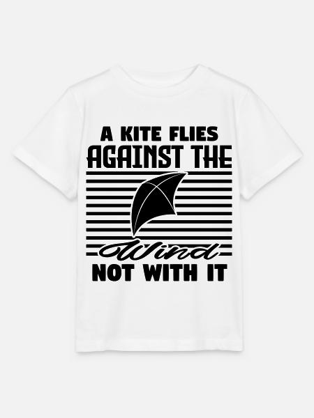 A kite flies against - Stanley/Stella Kinder T-Shirt MINI CREATOR - Weiß