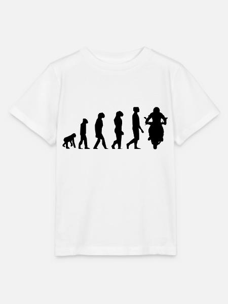 Motorrad-Evolution - Stanley/Stella Kinder T-Shirt MINI CREATOR - Weiß