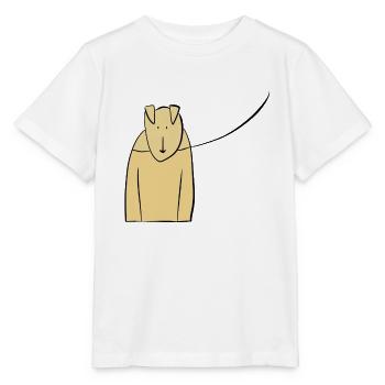 Chien en laisse! - T-shirt bio MINI CREATOR Stanley/Stella Enfant - blanc - Devant - Maike (125cm)