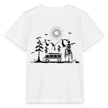 Camping Caravane Camping Camping - T-shirt bio MINI CREATOR Stanley/Stella Enfant - blanc - Devant - Maike (125cm)